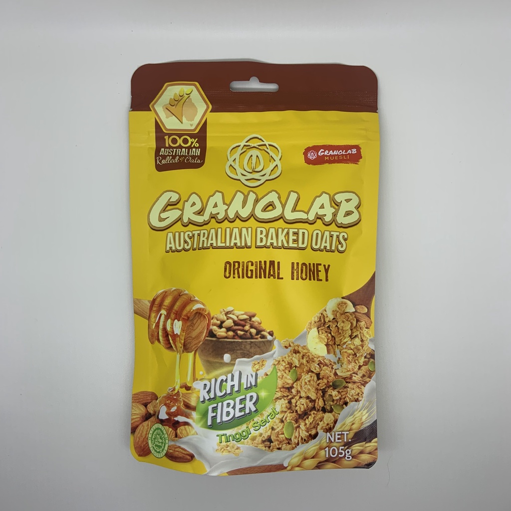 

Granolab Muesli - Granola Original Honey 105 gram. Snack Enak dan Sehat