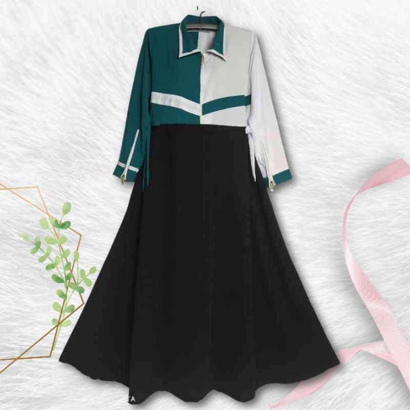 Jual Jubah Akhwat Model Rompi Tali Pinggang Rompi bisa dilepas Kerah By ...