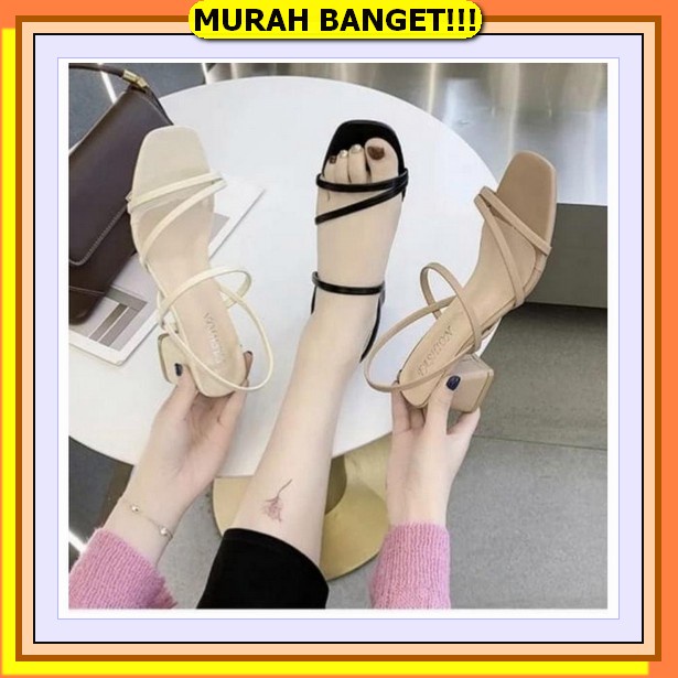 Sepatu Hak Heels Wanita Hels Murah Remaja Dewasa Ut 09 Tahu Pasir Silang 3Cm Sapatu Ha Heel Hils Imp