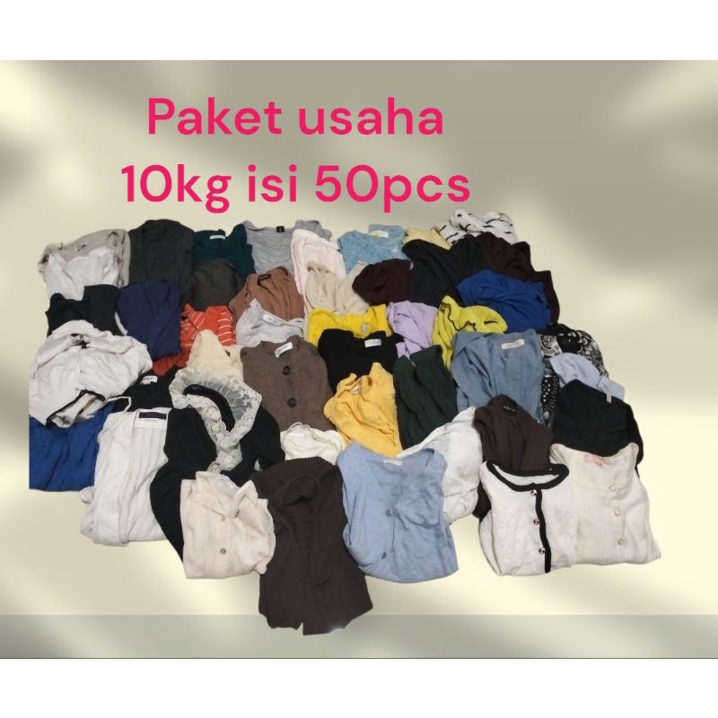paket usaha Cardi,outer,vest,kaos rajut 10kg