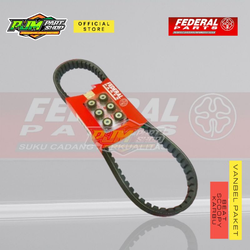 Vanbel Paket FEDERAL KVY BeAT Scoopy Karbu ORI ASTRA - Vanbelt V-Belt Belt Kit