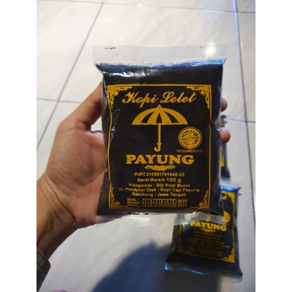 

Kopi Lelet Rembang Cap Payung Warna Hitam Mantap (100 gram)