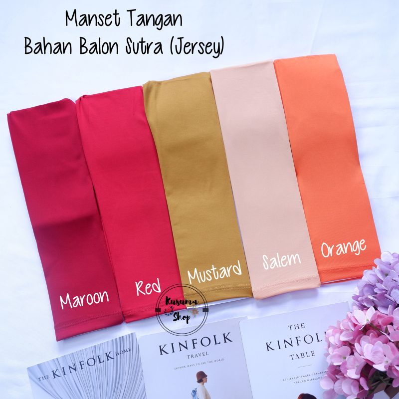 Manset Tangan Bahan Spandek Balon Sutra/Jersey(Licin)