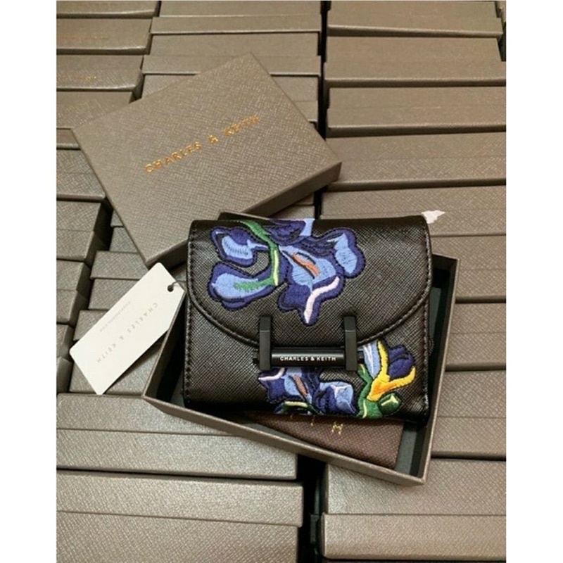 ORIGINAL  Charles&k3ith van gogh flower embroidered wallet / dompet wanita lipat bordir ck c&k cnk