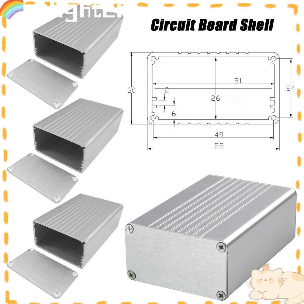 Solighter Papan Sirkuit Shell Perak80 * 55 * 30mm Alat Kotak Proyek Elektronik