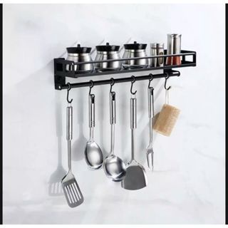 Rack Bumbu Gantung Aluminium Anti Karat 50cm/Rak Dapur Dinding Kitchen/rak bumbu