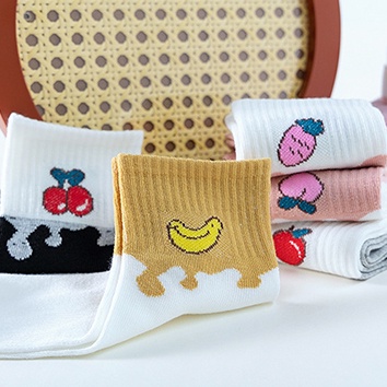 ⭐️𝐈𝐇𝐒 𝟕𝟗𝟒 𝐋𝐚𝐦𝐩𝐮𝐧𝐠⭐️Kaos Kaki Wanita Motif Buah Buahan Kaos Kaki Panjang Fashion Korea