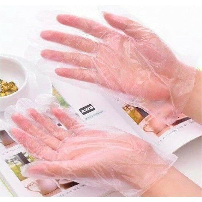 COD - SM88 - Sarung Tangan Plastik Isi 100 Pcs Disposable Gloves 100Pcs Sarung Tangan Sekali Pakai