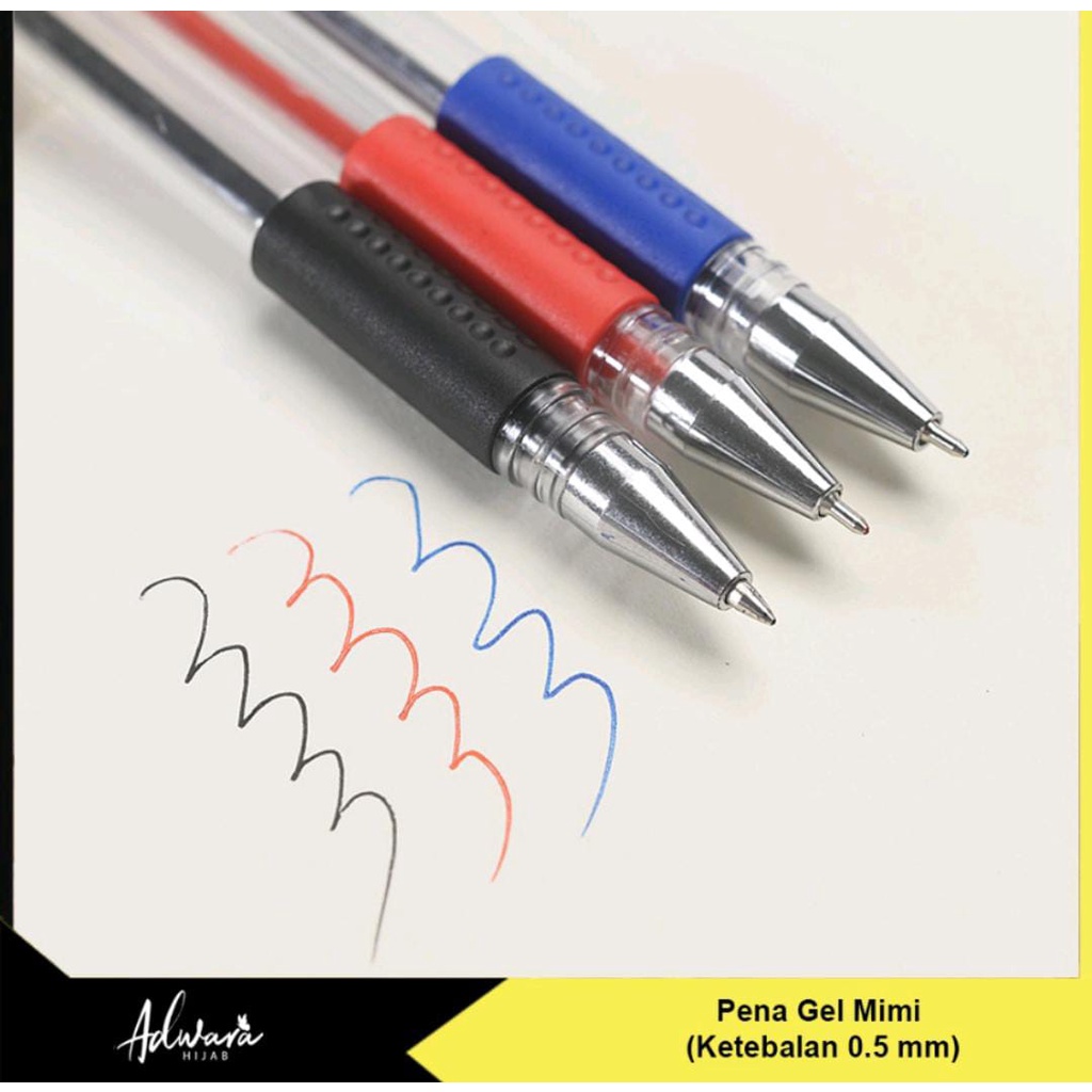 

Pulpen Dengan Tinta Cair Per Pcs Pena Office Pena Kantor sekolah Pena cair pen gel 0.55mm warna biru merah hitam