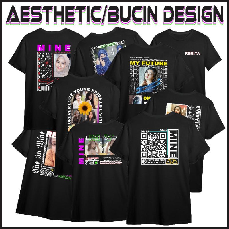 Kaos Sablon aesthetic bucin kekinian