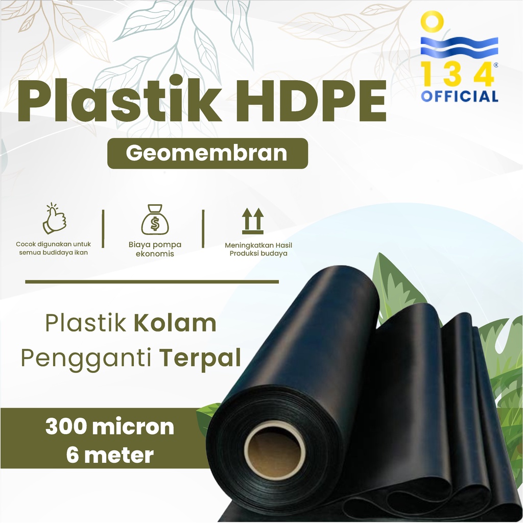 GEOMEMBRAN HDPE TEBAL 300 MICRON LEBAR 6 METER