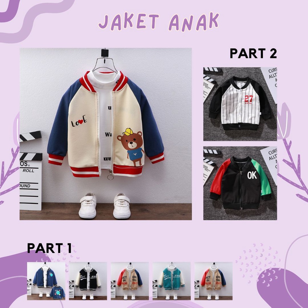 mineboo JACKET Anak laki-laki perempuan Hoodie Anak Import kekinian import