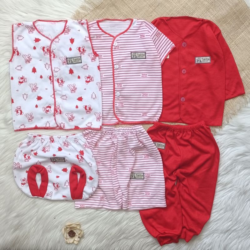 6 pcs Setelan bayi baru lahir 0-3 Bulan