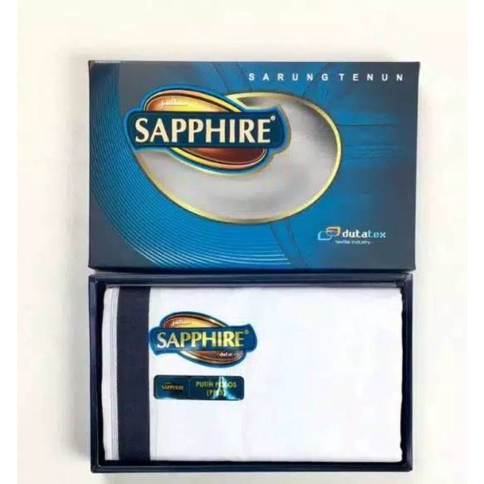 Sarung Tenun Sapphire Hitam Polos dan putih polos Sarung Dewasa Original Shapire Premium murah