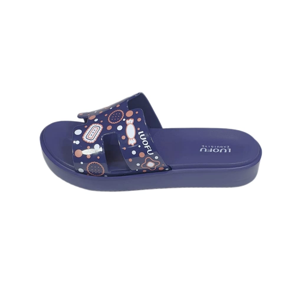 LUOFU ORIGINAL sandal karet empuk murah wanita sendal murah cewek selop import E7199A3S-B31