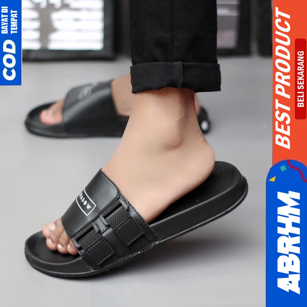 Sandal Slide Pria Sendal Selop Pria Distro Termurah Abrhm VINCENT