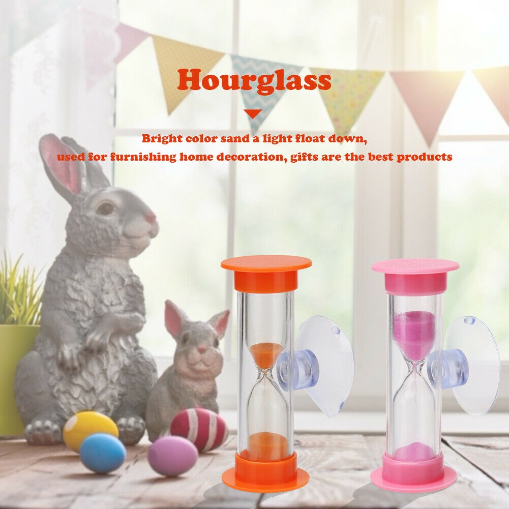 ღ 2/3 Menit Waktu Jam Pasir dengan Cangkir Hisap Jam Pasir Jam Pasir Timer Dekorasi Dapur Memasak Hadiah Ulang Tahun Anak Anak Desktop ornamen Dekorasi Rumah