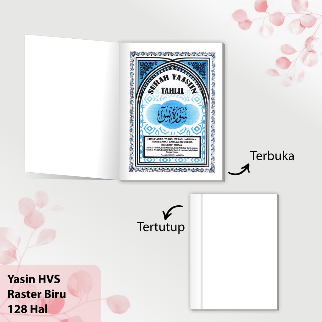 BUKU YASIN DAN TAHLIL HVS RASTER BIRU - 128 HAL MURAH