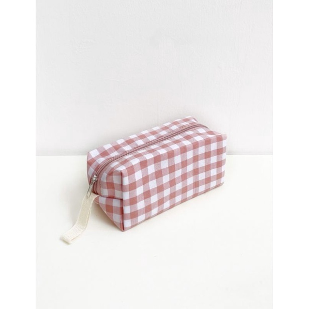 Cosmetic pouch gingham / dompet kosmetik / pouch lucu / oil pouch