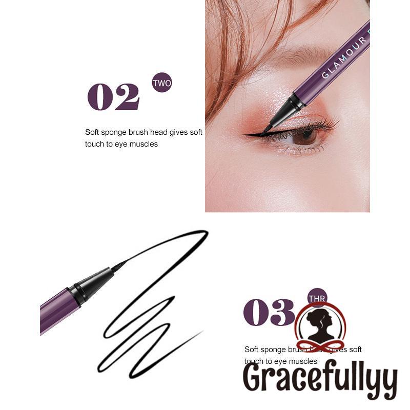 [COD]LAMEILA Eyeliner Hitam Glamour Cair Anti Air Tahan Lama  Waterproof Pen Pencil-GY