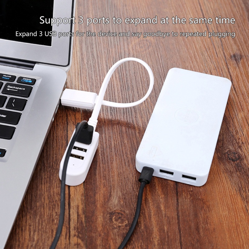 Zzz 3port USB Hub Perpanjang Kabel Splitter Kawat Data Transfer Charging USB Adapter