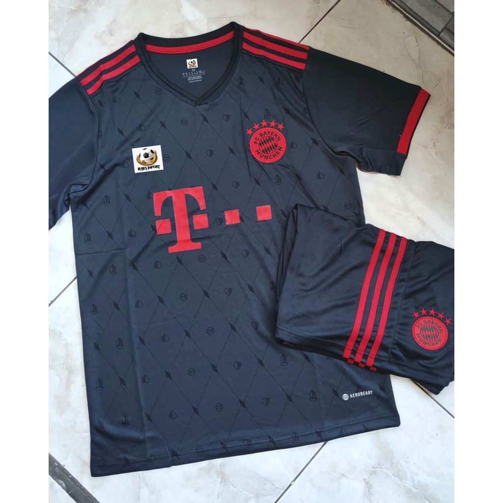 Setelan Jersey Baju Bola Munchen 3rd Third 2022 2023 ( Fullset Satu Set ) Grade Ori