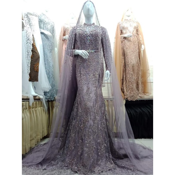 GAUN PENGANTIN BALERO | GAUN JUBAH|BAJU WEDDING BEREKOR | GAUN MEWAH PAYETAN | BAJU PENGANTIN MODERN