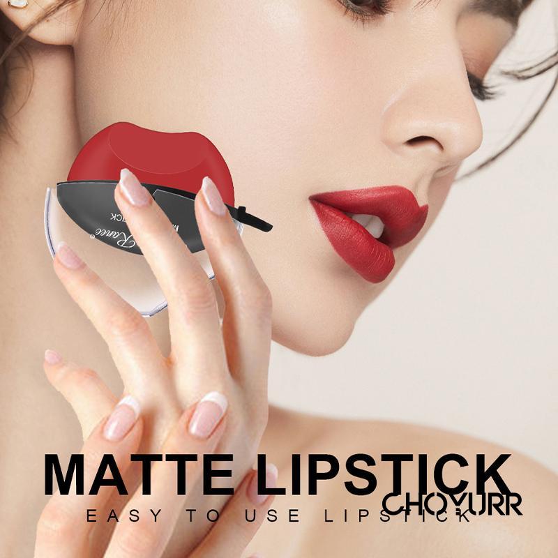 【COD】LAZY LIPS Velvet Matte Lipstick Dragon Ranee Lip Stick Bentuk Bibir Lipstik Korea Makeup Import-CH