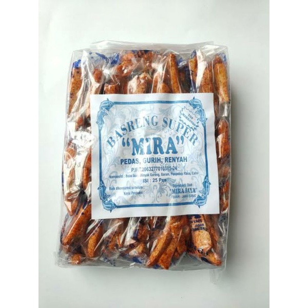 

Basreng pedas merk mira eceran rp500