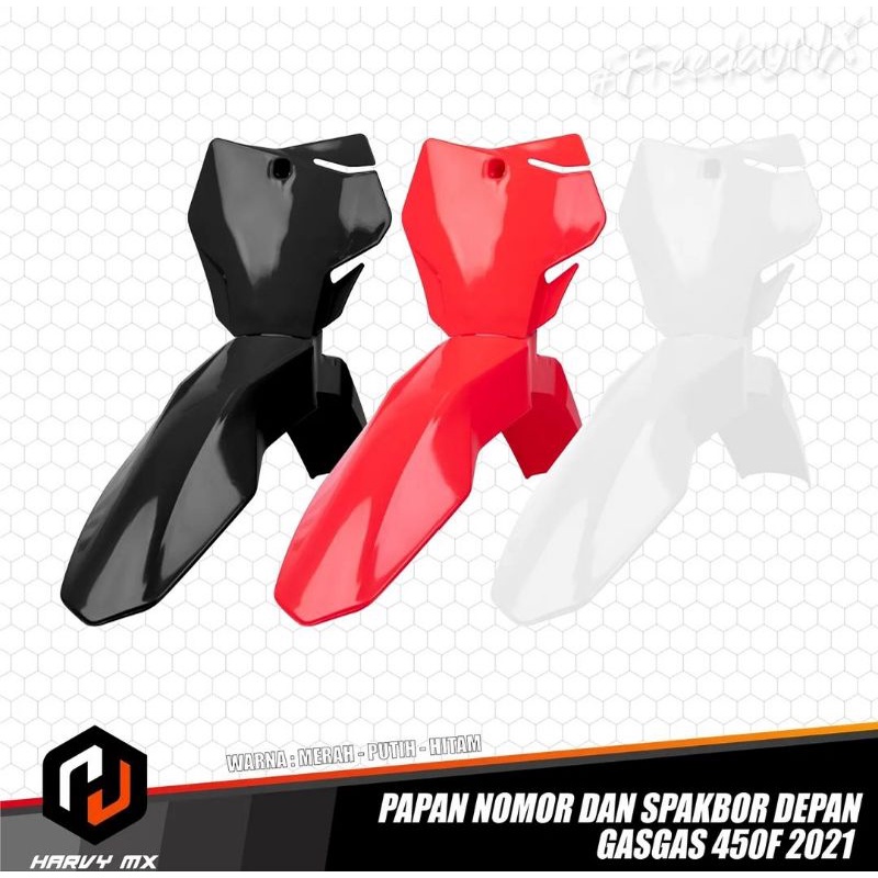 Spakbor Depan dan Papan Nomor GASGAS 450 2021 HRV HARVY MX