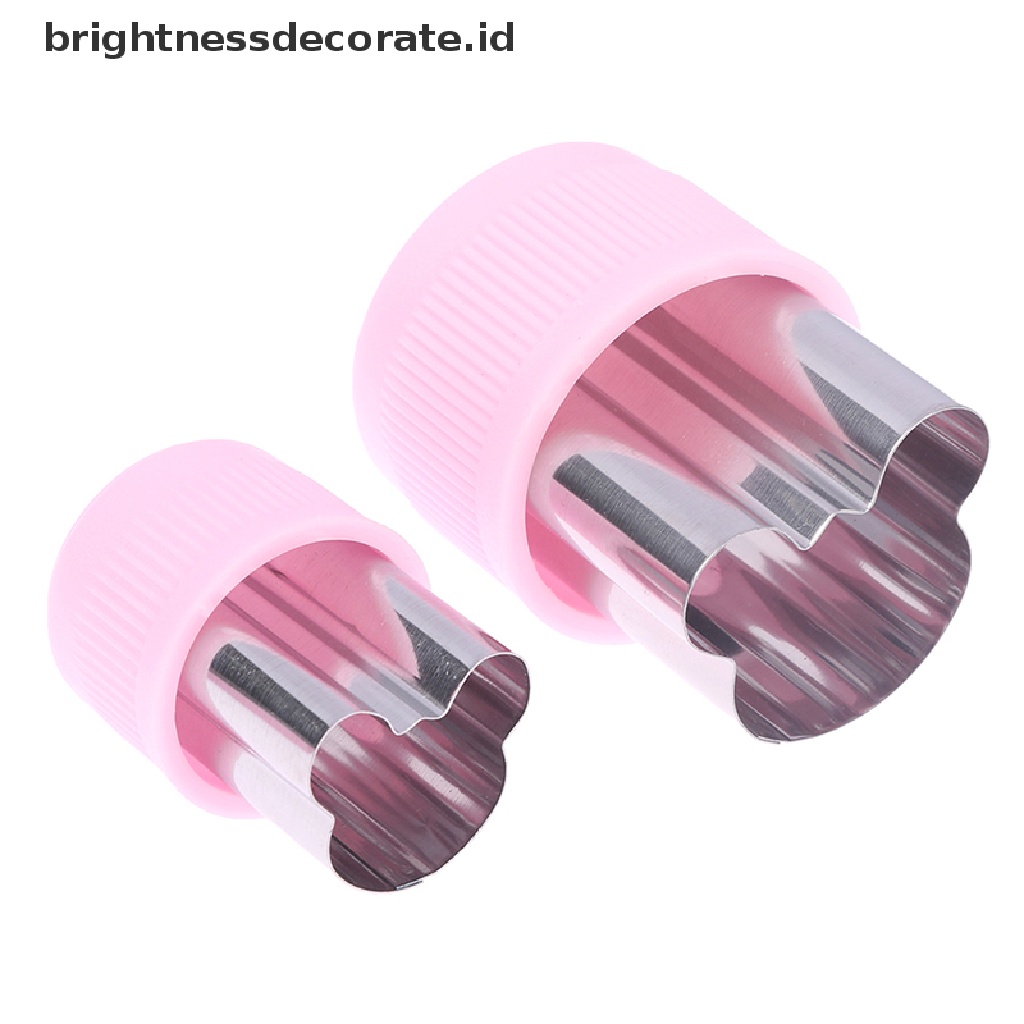 [Birth] Pemotong Sayuran Gagang Plastik Pink Stainless Buah Cutg Die Alat Dapur [ID]