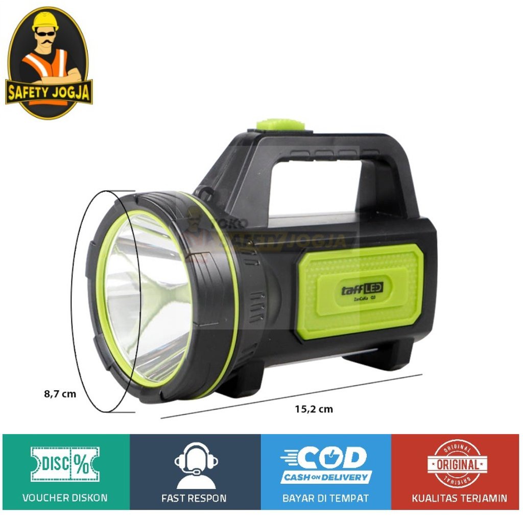 Senter TaffLED ZanCaKa LED Super Bright Rechargeable 10W 13500 Lumens