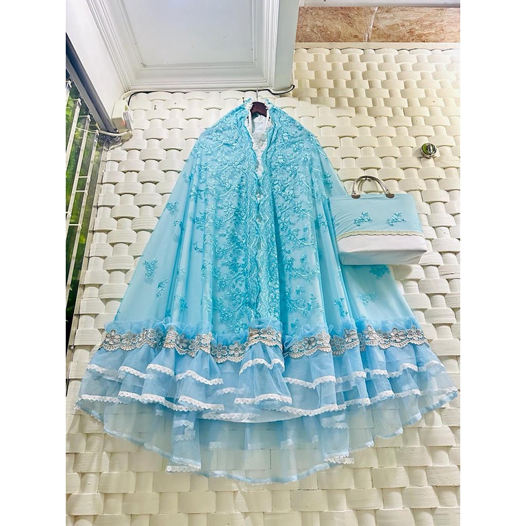 Mukena Brukat Sultan Bahan Super Silky Premium / Mukena Brukat Mewah / Mukena Jumbo