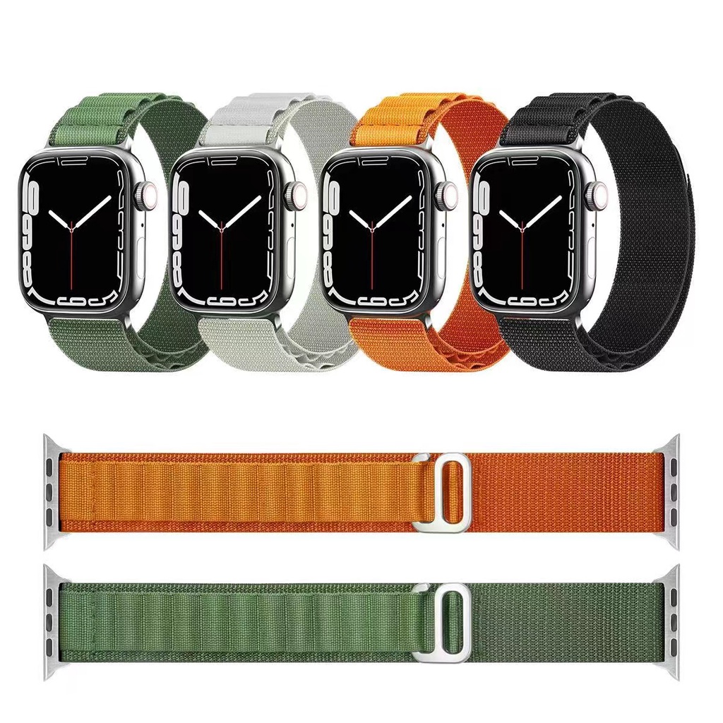 FA Strap ALPINE Nylon watch iwatch 12 3 4 5 6 8 7 SE 2020 ultra 38mm 42mm 40mm 41mm 44mm 45mm 49mm tali smartwatch jam tangan