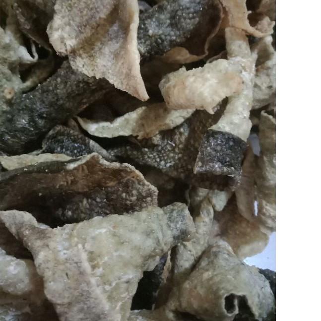 

Diskon [KP8] Keripik kulit ikan laut 250 gr kerupuk rambak keto snack jajanan camilan fish skin ketogenic