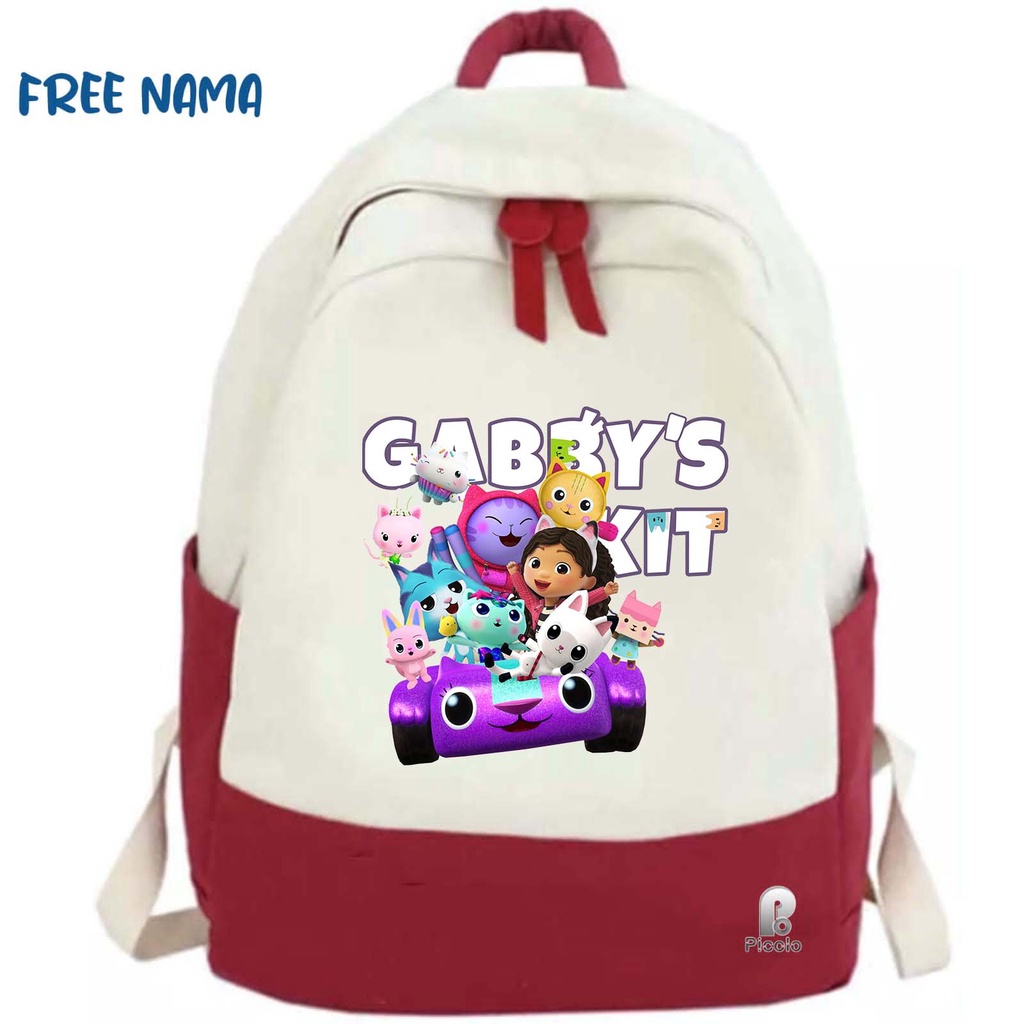 TAS RANSEL BACKPACK ANAK SEKOLAH MOTIF GABBY'S DOLLHOUSE (FREE NAMA)