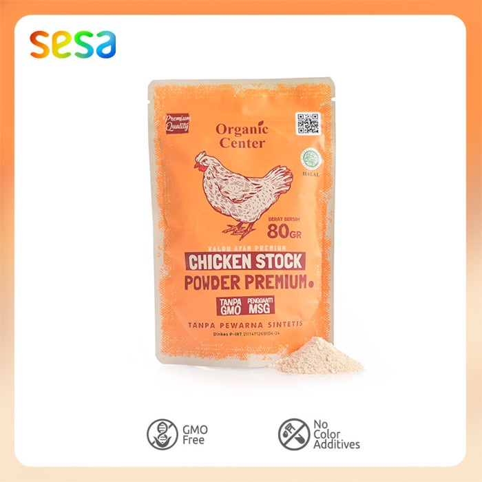 Organic Center Kaldu Ayam Premium Non Msg 80 g