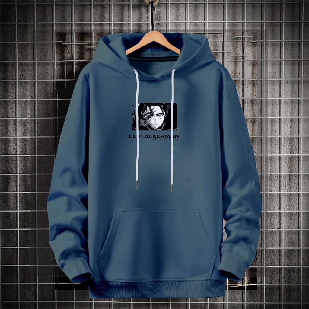 Sweater hoodie ANIME pria wanita kekinian levi ackerman / hoodie anime terbaru