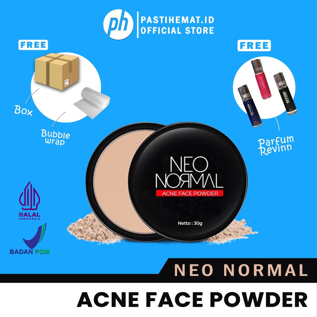 [ORIGINAL BONUS PARFUM] BEDAK JERAWAT - Bedak NEO NORMAL Acne face powder / LOOSE POWDER ORIGINAL