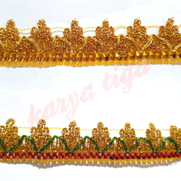 Renda Renda Emas Mahkota 1660 (17 Yards)