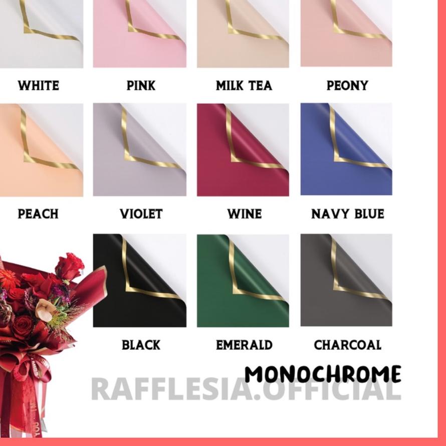 

12.12 STOK READY [5 LEMBAR] Flower Wrapping Paper Varian List Gold Solid Emas Kertas Buket Bunga Cellophane Florist Kertas Kado 