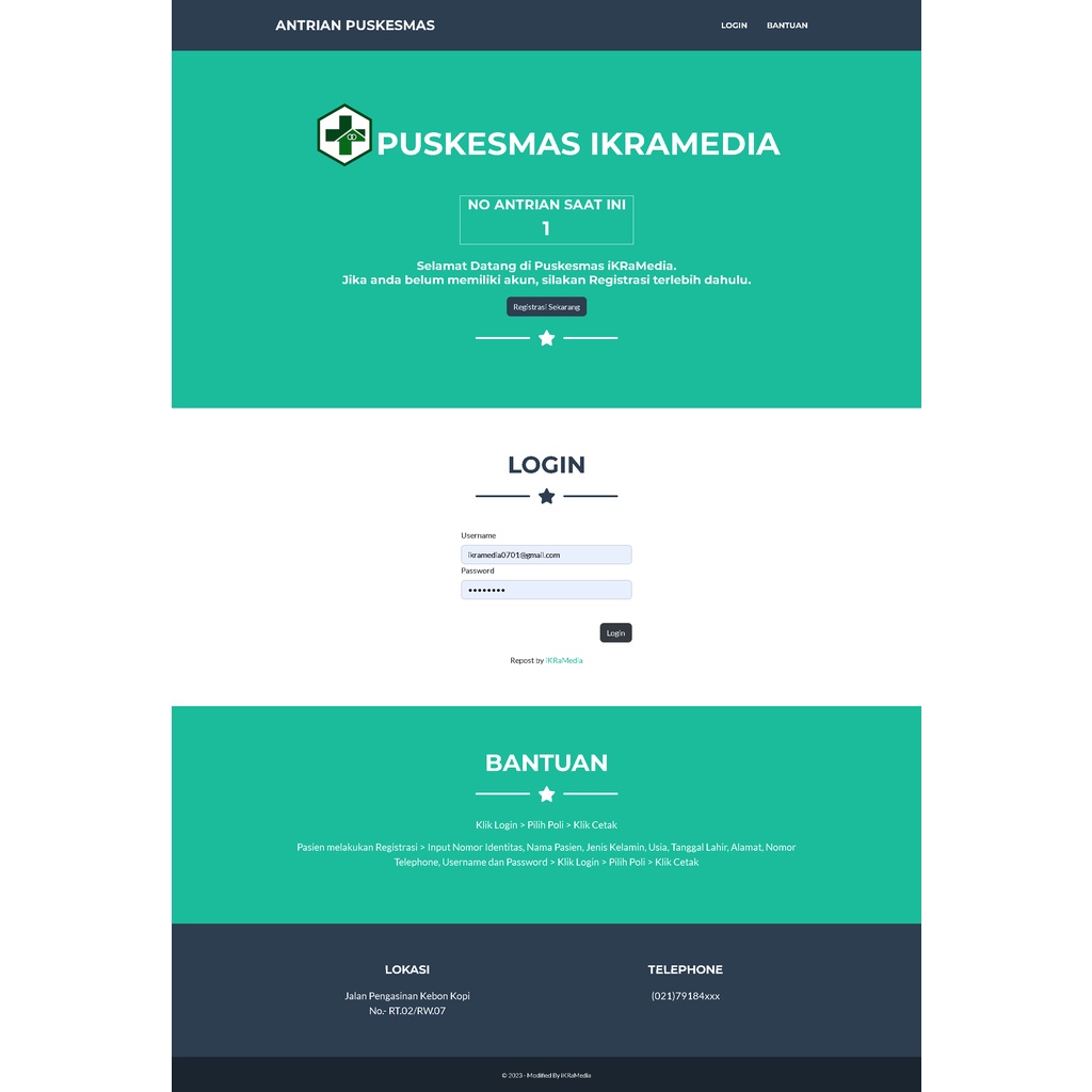 Aplikasi Antrian Puskesmas Berbasis Web