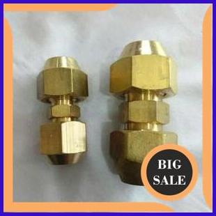 last stok Double Neple 1 per 4 dan 3 per 8 double nepel nut nepple utk pipa ac 1pk 2ZJN23