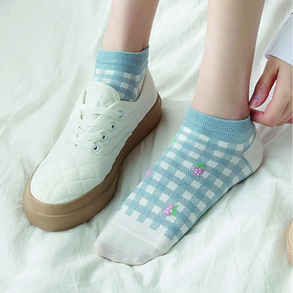 ⭐️𝐈𝐇𝐒 𝟕𝟔𝟗 𝐋𝐚𝐦𝐩𝐮𝐧𝐠⭐️Kaos Kaki Pria Wanita Motif Buah Kaos Kaki Pendek Korean Fashion Kekinian