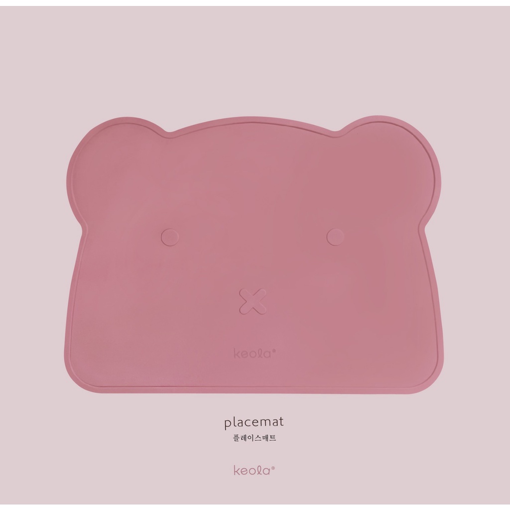 T24 - Keola Premium Silicone Baby Placemat Suction Bear | Table Mat | Alas tatakan makan MPASI Bayi