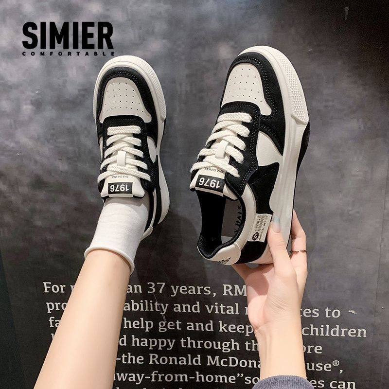 SHOEGALLERY LV0212 Sepatu Sneakers Wanita Import Dua Warna Fashion Triangle