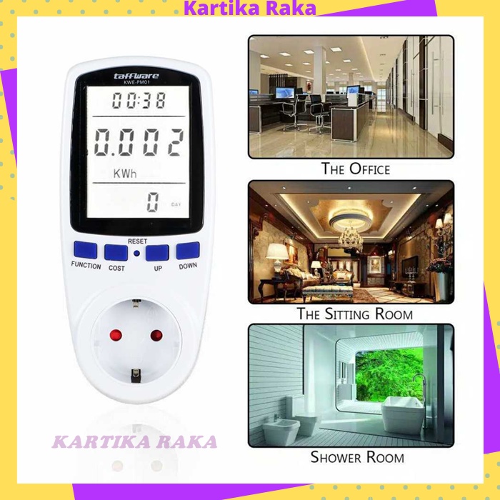 KR Taffware Famirosa kWh Meter Pengukur Biaya Lisrik Rumah Multifungsi