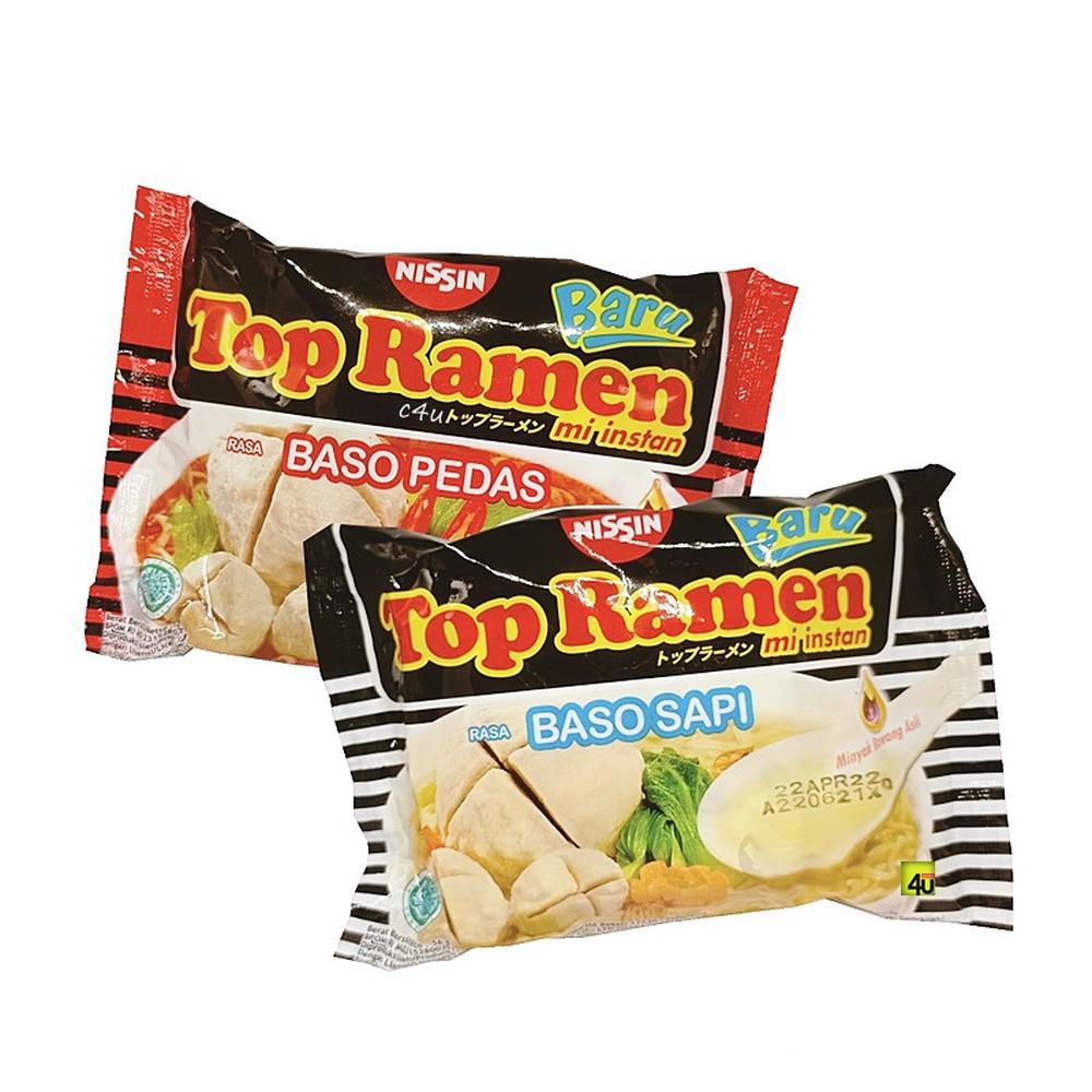 

Nissin Top Ramen Mi Instan Baso Pedas / Baso Sapi 75 Gram