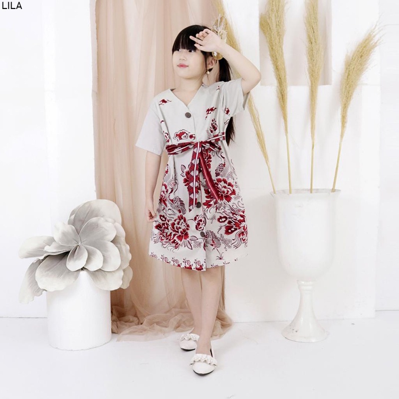 Evercloth Lila / Doni KIDS DRESS - Dress Batik Anak Perempuan