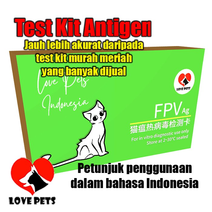 TEST KIT ALAT UJI DETEKSI PANLEU KUCING FELINE PANLEUKOPENIA VIRUS FPV